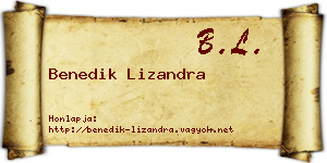 Benedik Lizandra névjegykártya